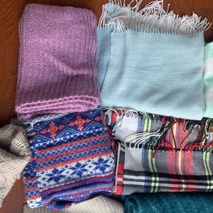 Winter scarf bundle (10) infinity and regular winter scarves